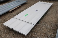 70 SHEETS OF UNUSED 10' WHITE STEEL SIDING/ROOFING