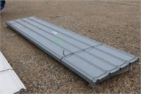 100 SHEETS OF UNUSED 12' GREY STEEL SIDING/ROOFING