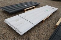 60 SHEETS OF UUSED 12' WHITE STEEL SIDING/ROOFING