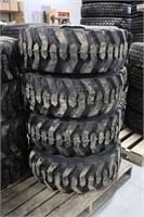4- 12-16.5 MARCHER SKID STEER TIRES 12 PLY WITH