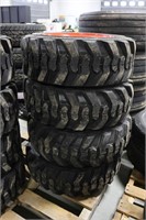 4- 10-16.5 MARCHER SKID STEER TIRES 10 PLY WITH