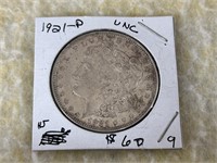 1921-P Silver Dollar UNC