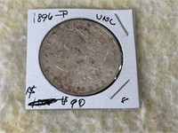1896-P Silver Dollar UNC