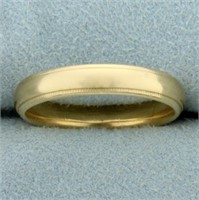 Beaded Edge Milgrain Band Ring in 14K Yellow Gold