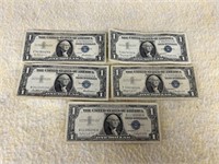 (5) $1 1957 Silver Certificates
