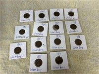 (14) Lincoln Pennies 1910-1919