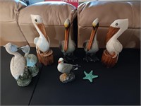 Nautical box lot, pelicans, seagulls and more.