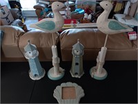Nautical box lot, Lighthouses, birds and picture