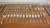 Lunt Lace Point 48 Piece Sterling Silver Flatware