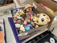 BOX OF KIDS TOYS AND POKEMON CARDS
