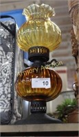 AMBER GLASS LAMP