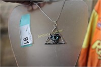 ALL SEEING EYE PENDANT AND CHAIN - NOT DISPLAY