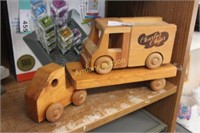 WOODEN CHARLES CHIPS BOX - TRUCK AND TRAILER