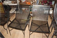 2 WROUGHT IRON PATIO CHAIRS