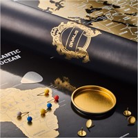 Scratch Off World Map - Extra Large - Black and G