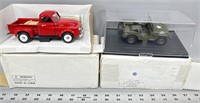 Dodge pick up diecast & army Jeep 1/32 scale