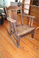 Antique Wood Rocking Chair 17 to Seat 31 to Top of