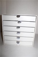 6 Drawer Table Top File Cabinet 13 1/2 x 13 1/2 x