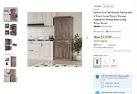 N1271  Homfa Kitchen Pantry 72.4 Tall Cabinet -