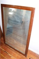 Antique Wood Framed Mirror  40 x 27