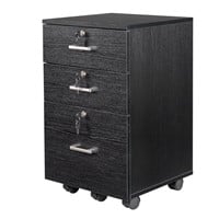 E8583  Ktaxon Rolling Wood File Cabinet