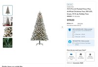 E8135  Pre-Lit Flocked Pine Xmas Tree