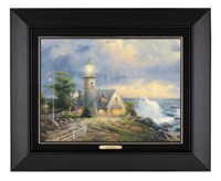 A Light In The Storm Framed Canvas by Kinkade