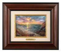 Beachside Gathering Framed Brushwork by Kinkade