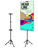 QWORK Retractable Sign Stand for Display, 2 Pack