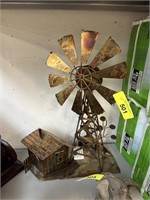 LARGE COPPER MID CENTURY WINDMILL