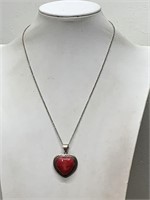 STERLING SILVER HEART PENDANT NECKLACE