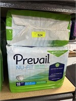 NEW PREVAIL 4 PKGS ADULT DIAPERS SZ L 18 TO PACK