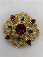 PRETTY SIGNED GRAZIANO BROOCH