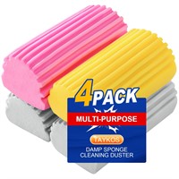 4-Pack Damp Duster Clean Sponge Brush, Cleaning P