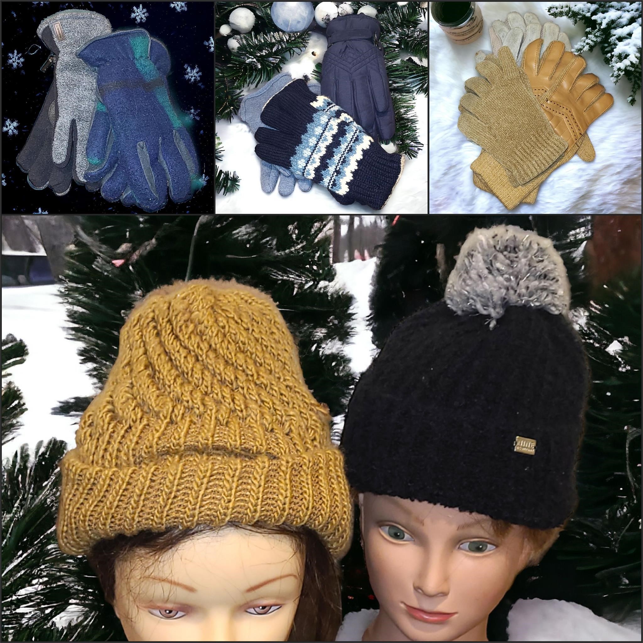 Lot of Gloves and Crochet Beanies