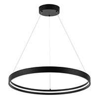 SUNMOO Modern Led Chandeliers Black, Dimmable Con