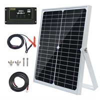 Topsolar 30W 12V/24V Solar Panel Kit, Monocrystal