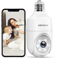 Alkivision 2K Light Bulb Security Cameras Wireless