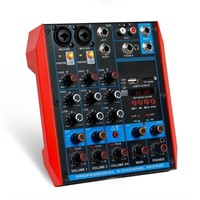 4 Channel Audio Mixer Portable Mini Sound Board Co