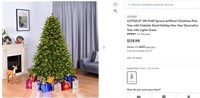 N1132 6ft Prelit Artificial Christmas Pine Tree