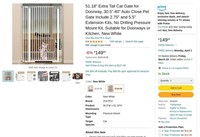 FB2511  Extra Tall Cat Gate 51.18 White