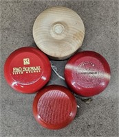 4pc Vintage Wooden Yo-Yos