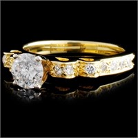 0.93ctw Diamond Ring in 18K Yellow Gold