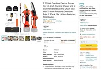 C6594  T TOVIA Electric Pruner  Chain Saw Kit 75