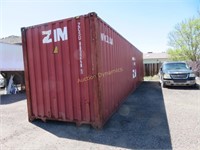 40' Shipping Container, 2-roof vents, Solid