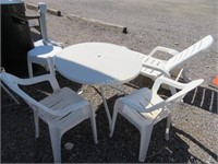 White Deck Table, 2-Chairs, Lounge & Side Tables