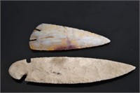 Two Prehistoric Native Spear Heads