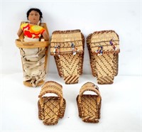 Chukchansi (Yokuts) Miniature Cradles boards