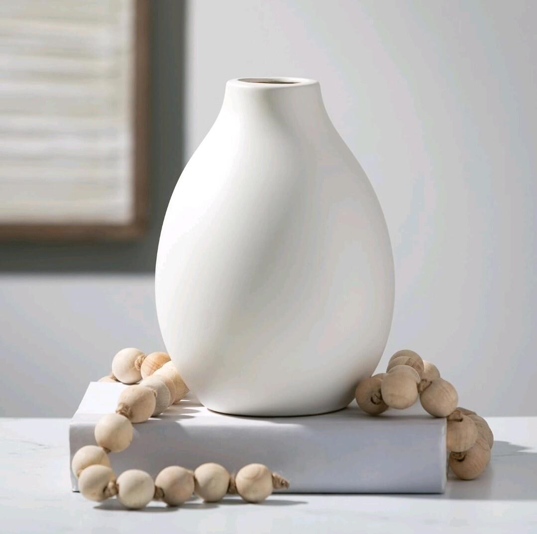 Sullivans White Ceramic Flower Vase