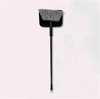 Floor Broom with Clip-on Dust Pan Set -